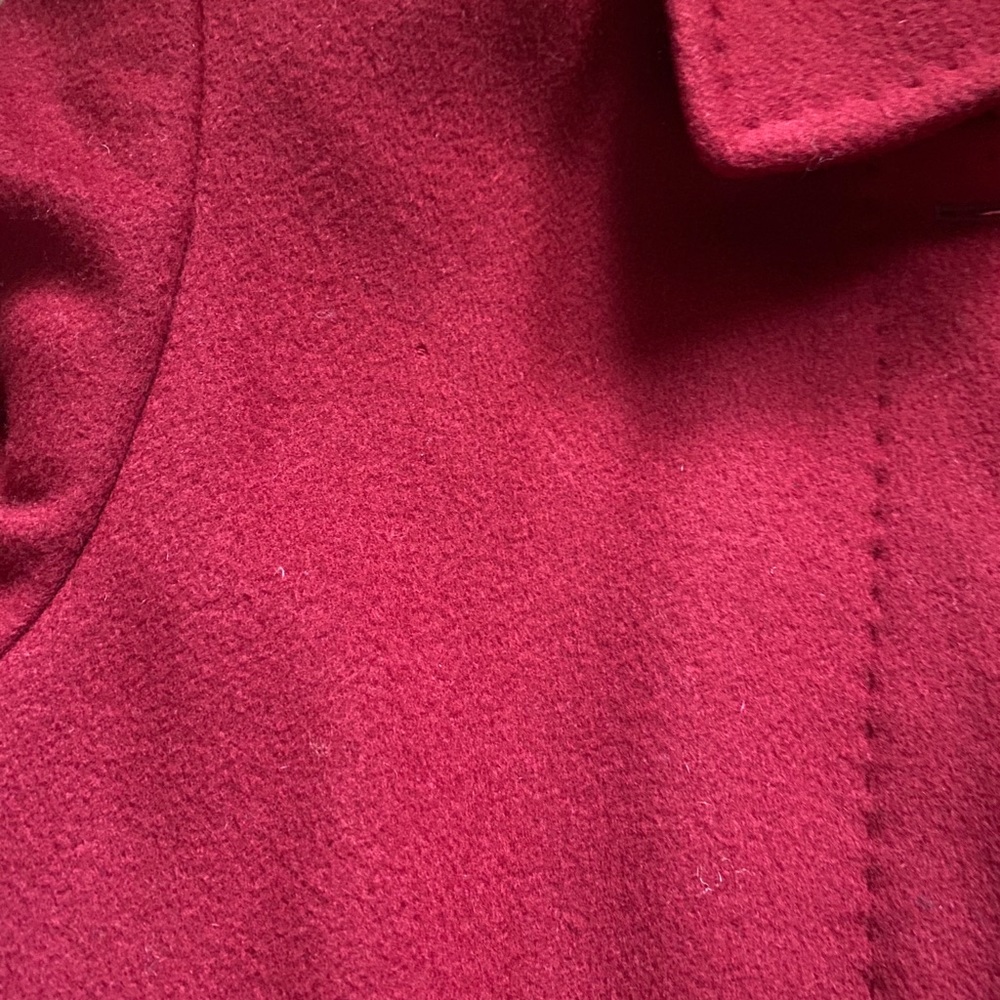 Burberry Wool Cashmere Red Merlot Coat Women - Picture 9 of 12